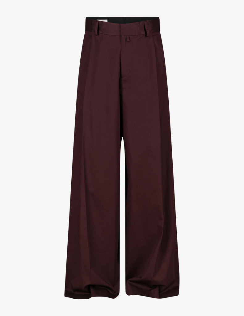 LOOSE FIT WIDE LEG PLEATED PANTS