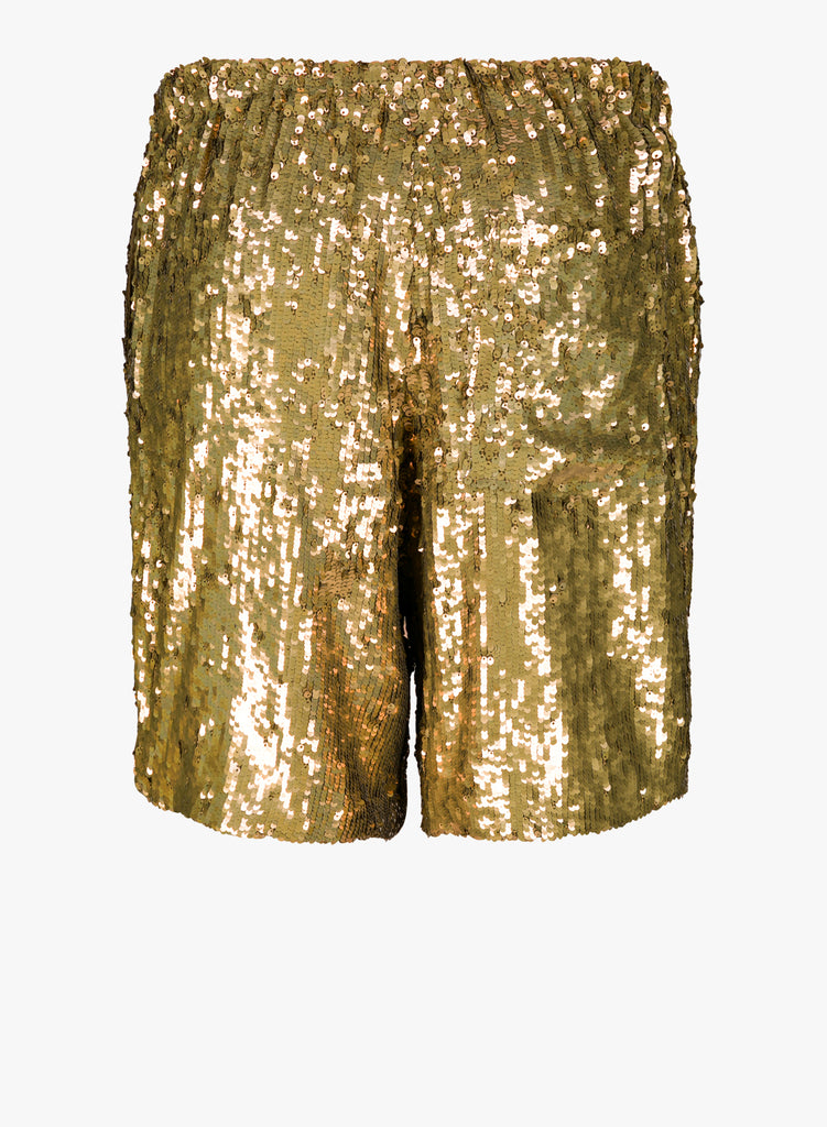 LOOSE FIT, ELASTICATED SHORTS WITH EMBROIDERIES