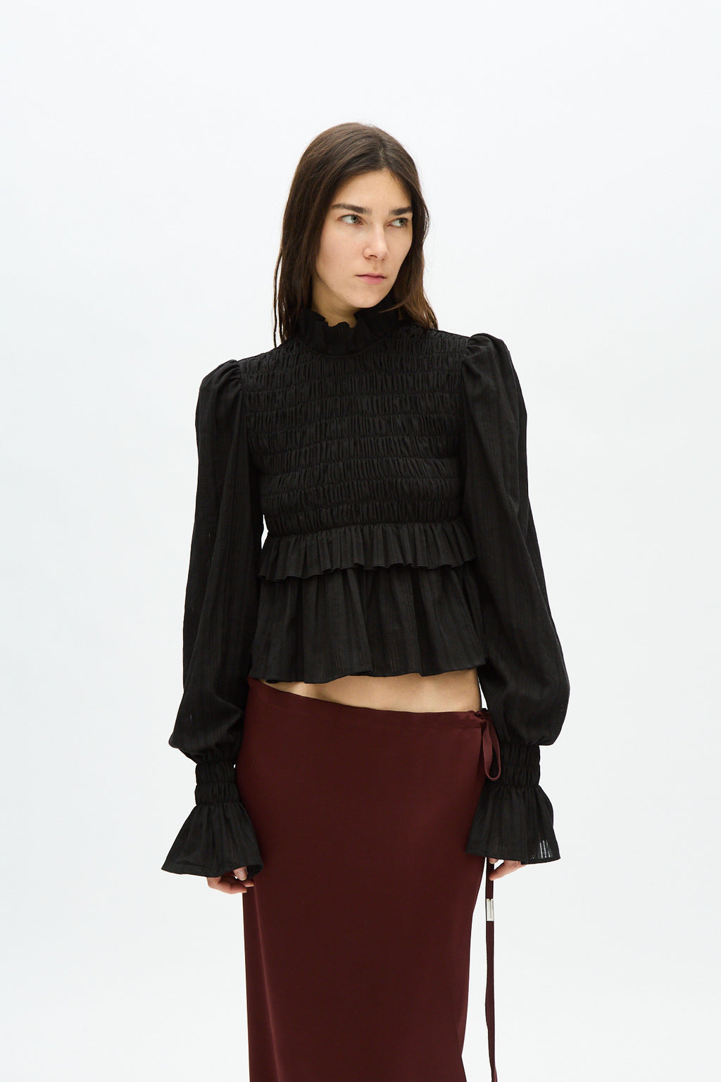 Sasa ruffled top