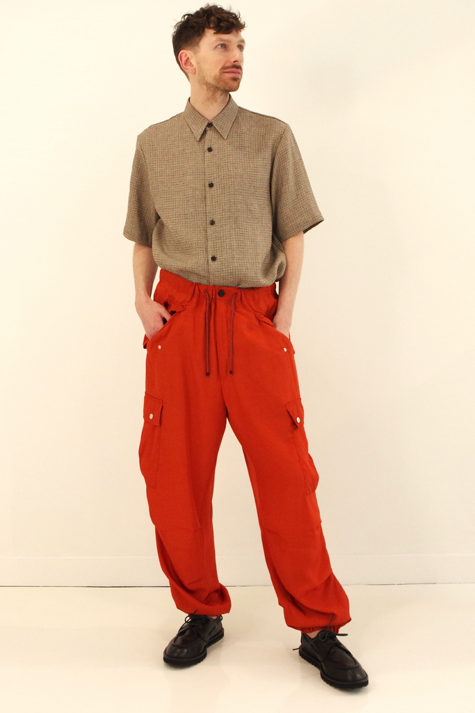 LOOSE FIT MULTI POCKETS PANTS WITH LONG SIDE ZIPS