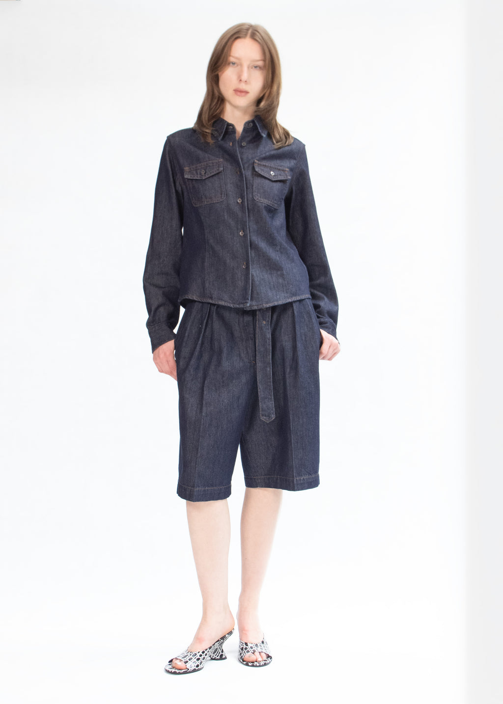 Cellie fitted denim shirt