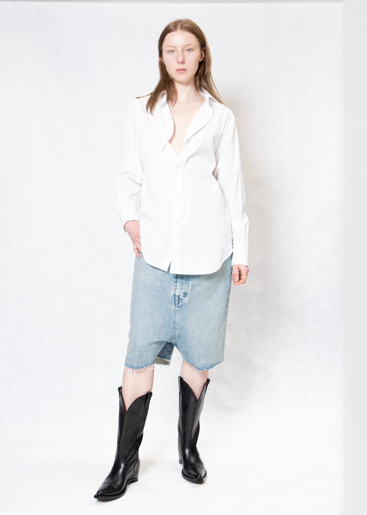 Folded collar shirt