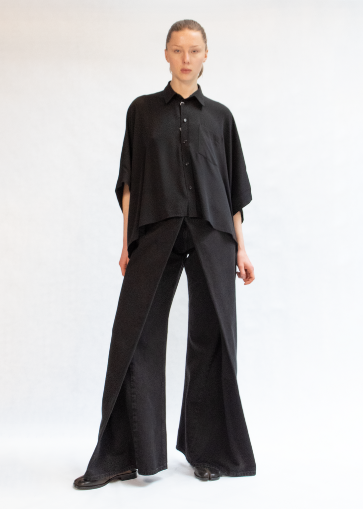 Jeans with side panels