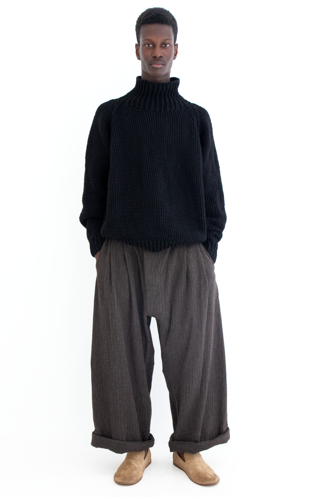 Double pleated trousers