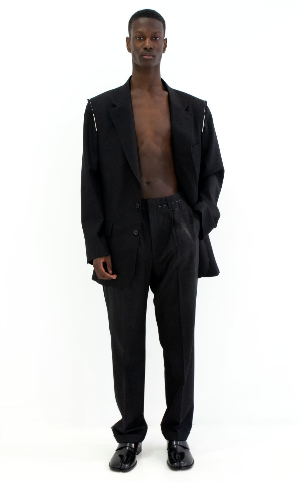 Wool single-breasted blazer