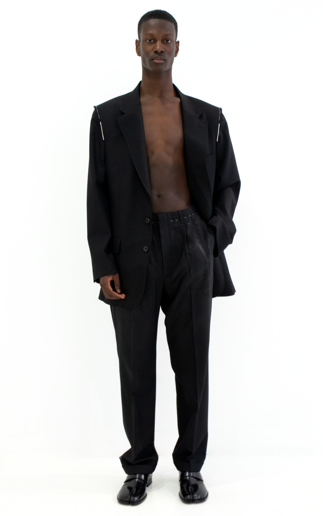 Wool single-breasted blazer