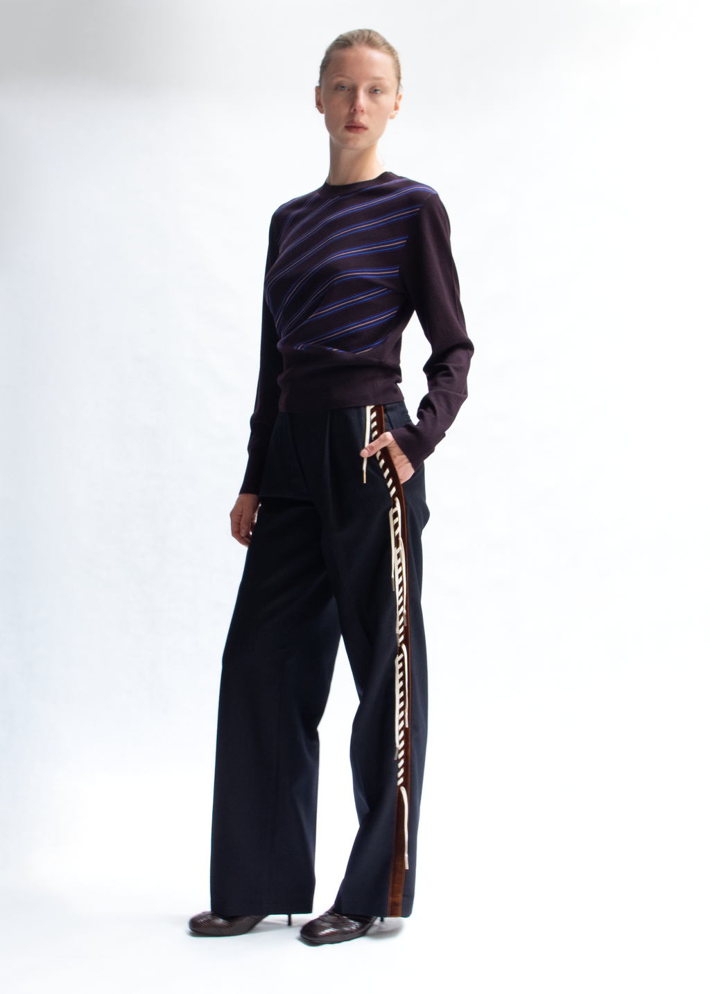 Portias embroidered trousers