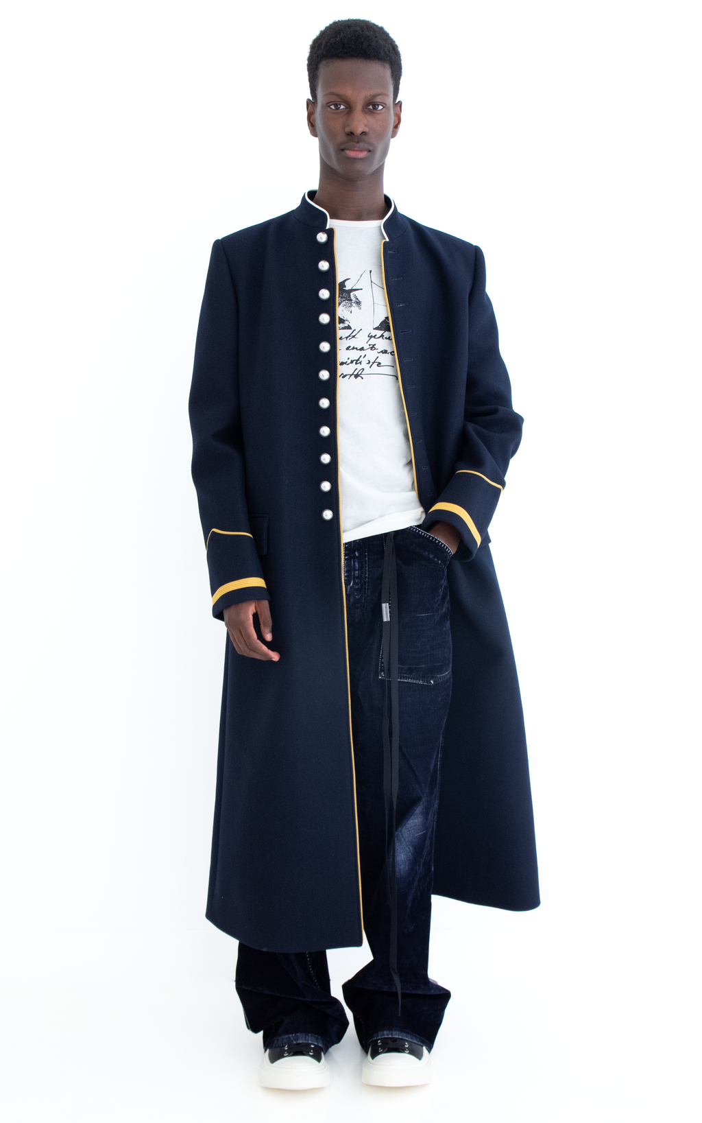 Arit Fitted Marsina Coat Washed Wool Coat