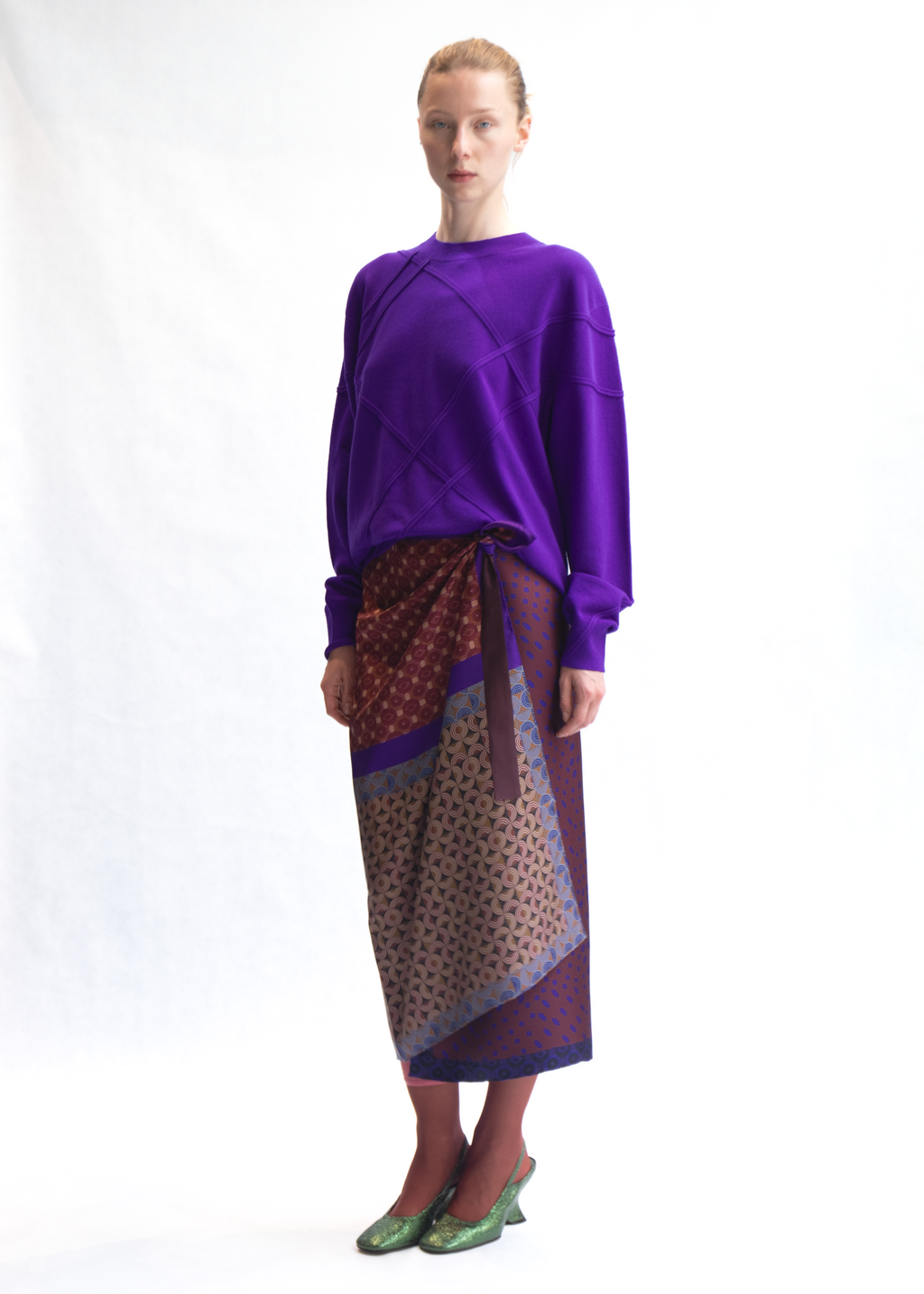 Scarfy long skirt