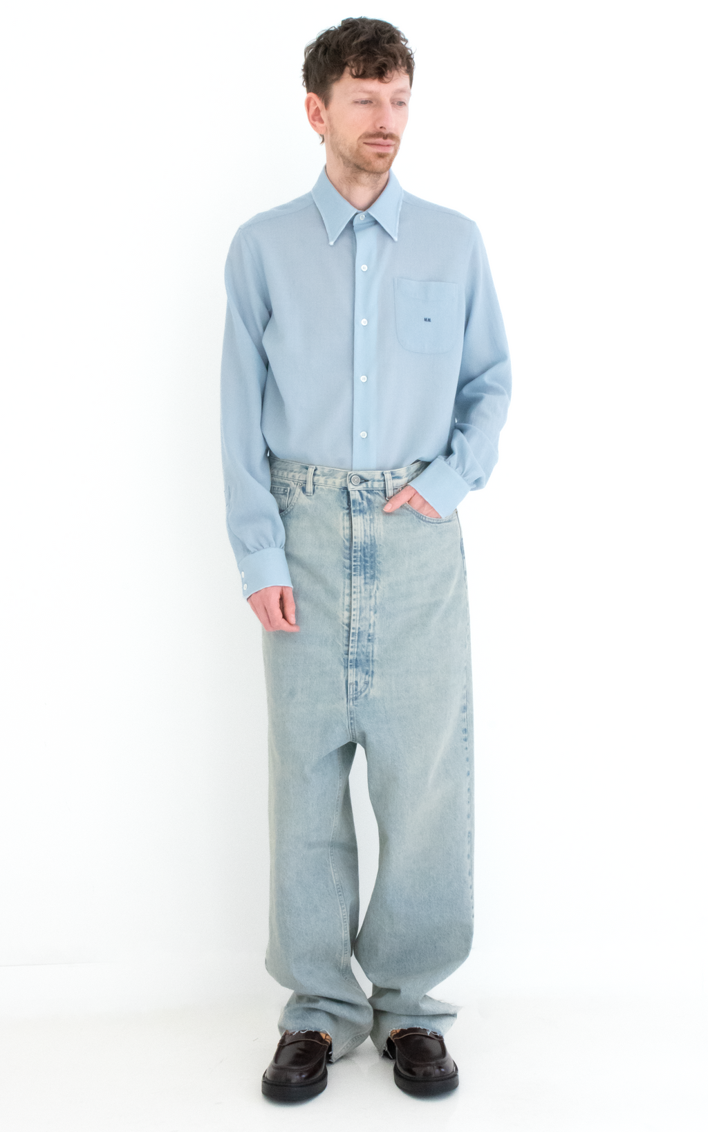 Dropped-Rise Denim Jeans