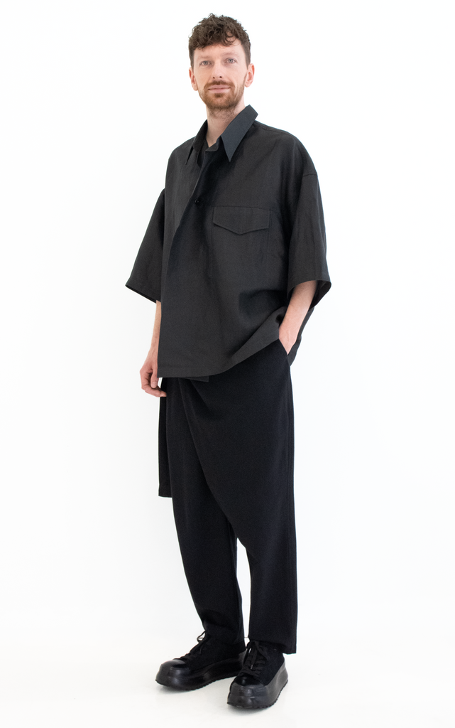 Zida Drape Collar Shirt