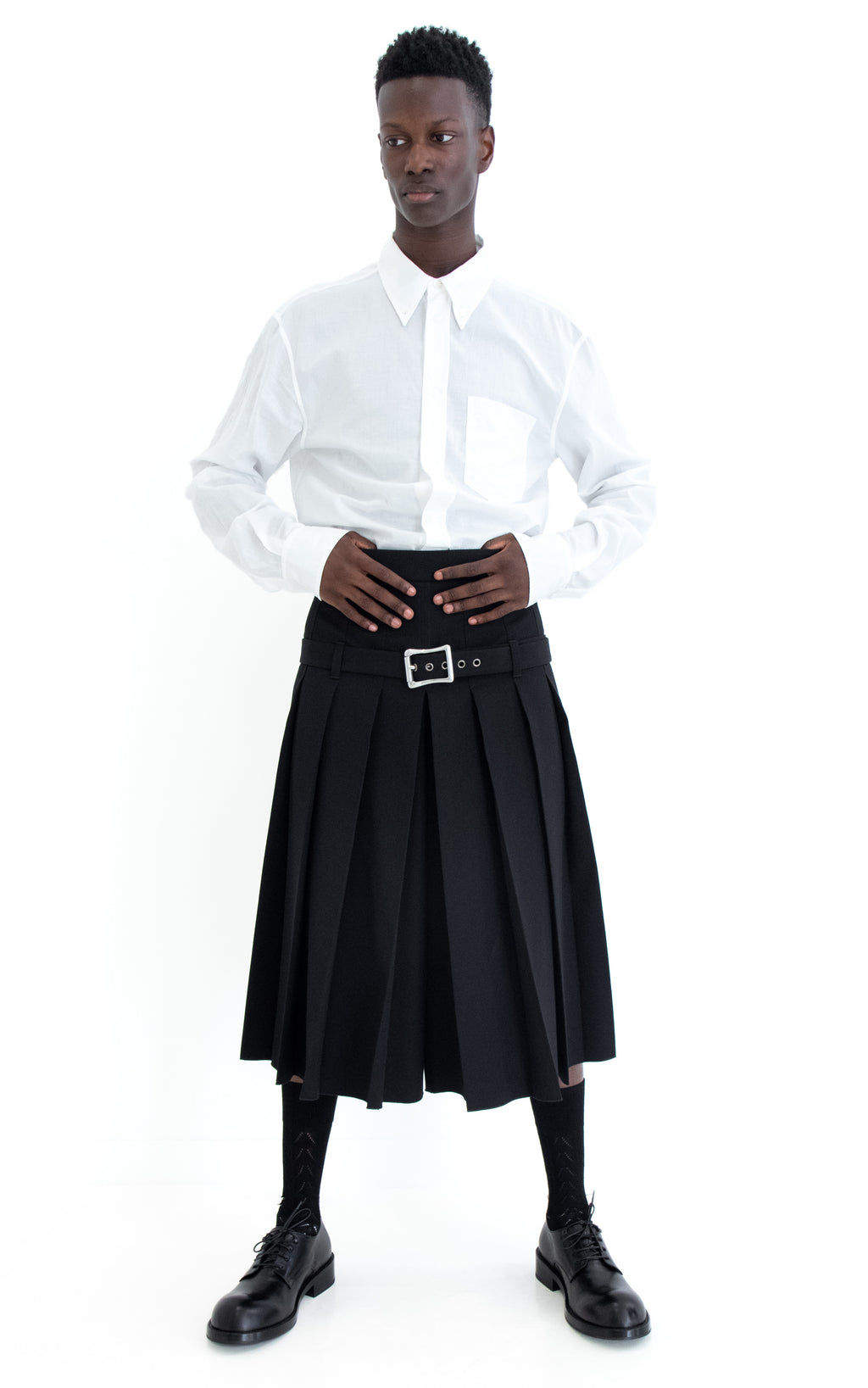 Jeppe Pleated Cropped Trouqers
