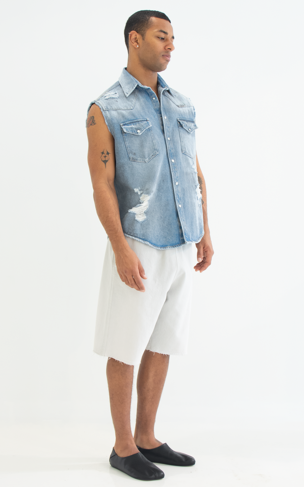 Destroyed Jeans Shirt