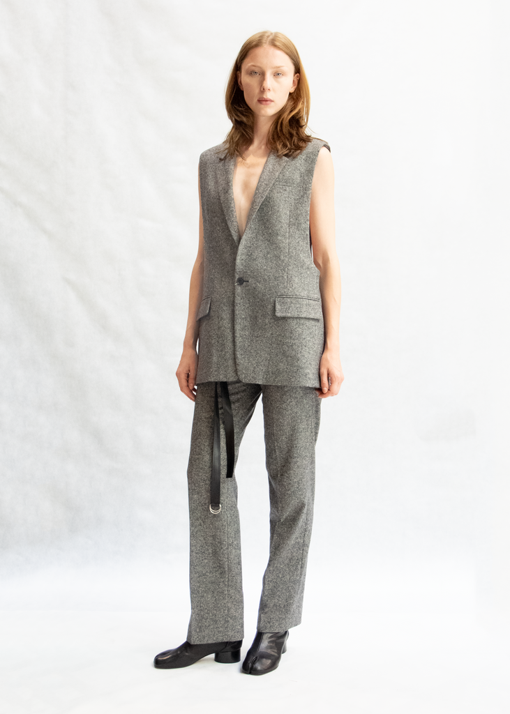 Dotty tweed gilet