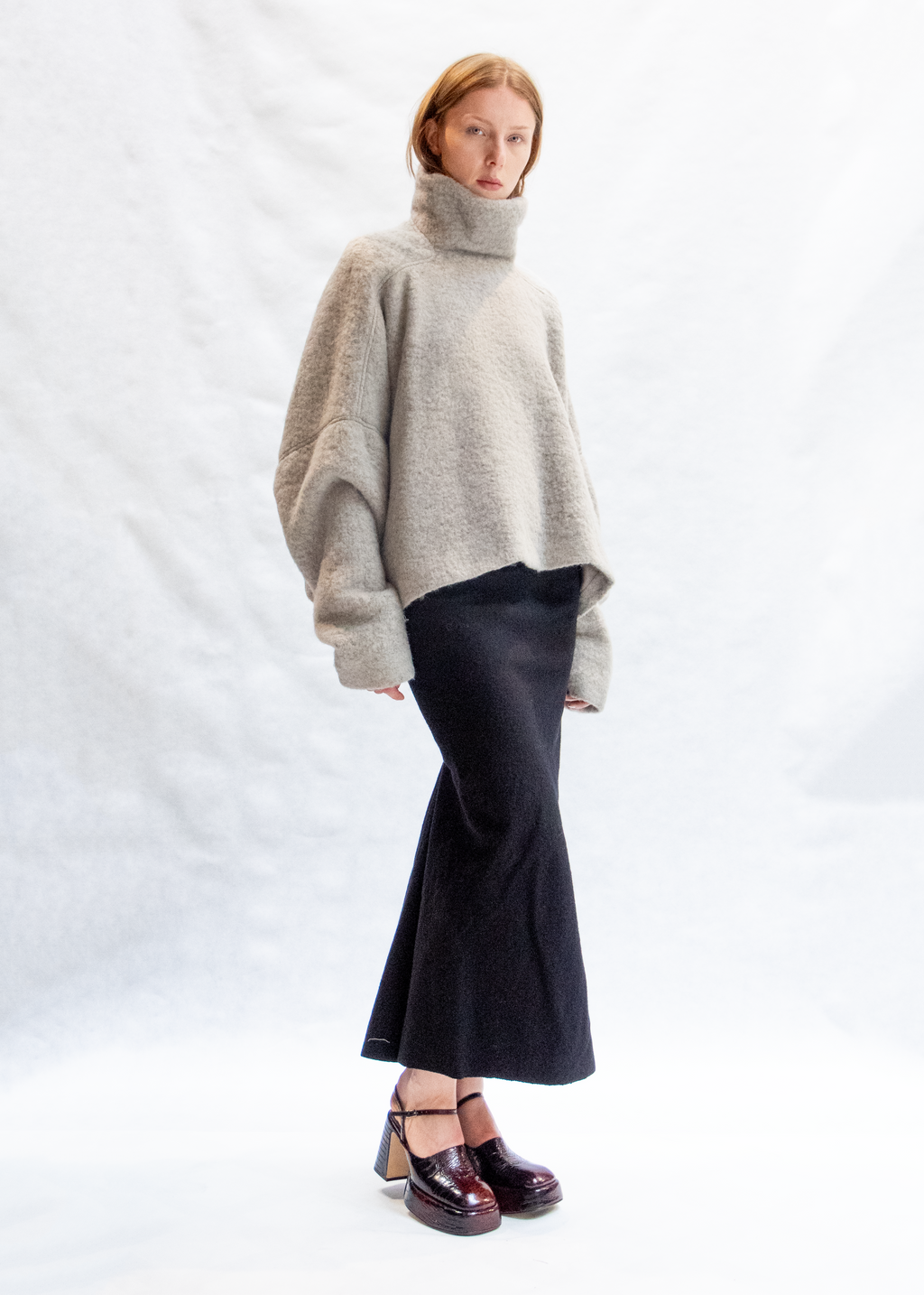 Cropped alpaca jumper