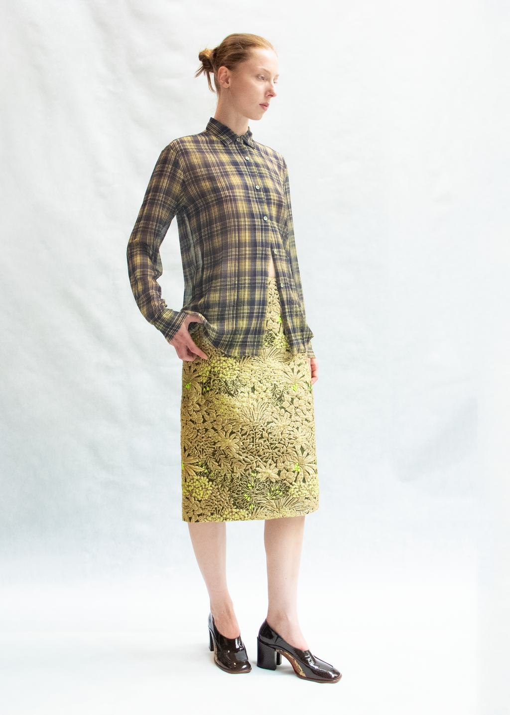 Clavelly pleated shirt