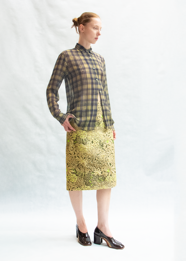 Clavelly pleated shirt