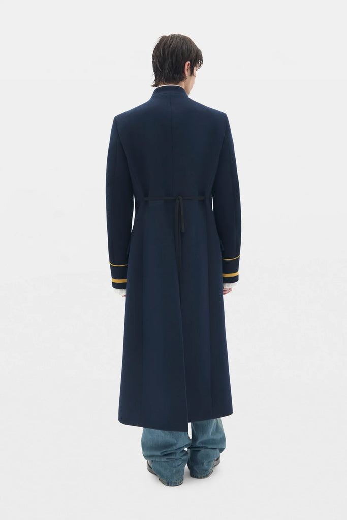 Arit Fitted Marsina Coat Washed Wool Coat