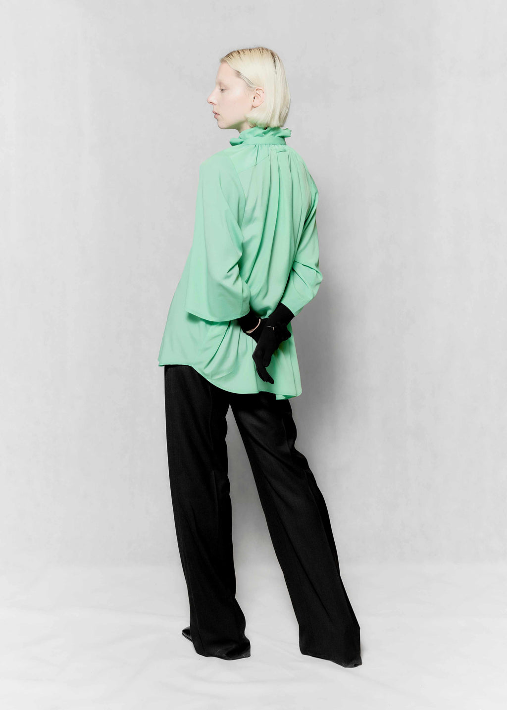 Ruffled collar blouse