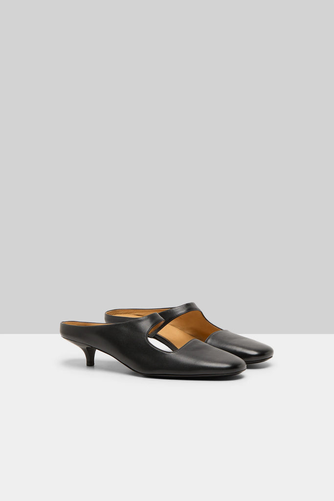 Spianata heeled mules