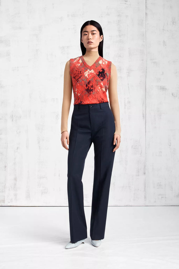 Argyle knit sleeveless top