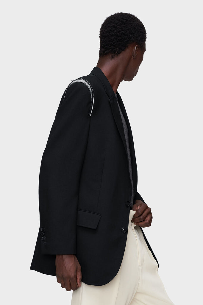 Wool single-breasted blazer