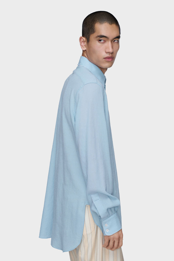 Virgin wool long-sleeved shirt