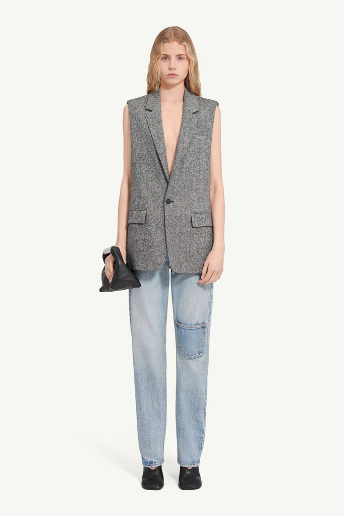 Dotty tweed gilet