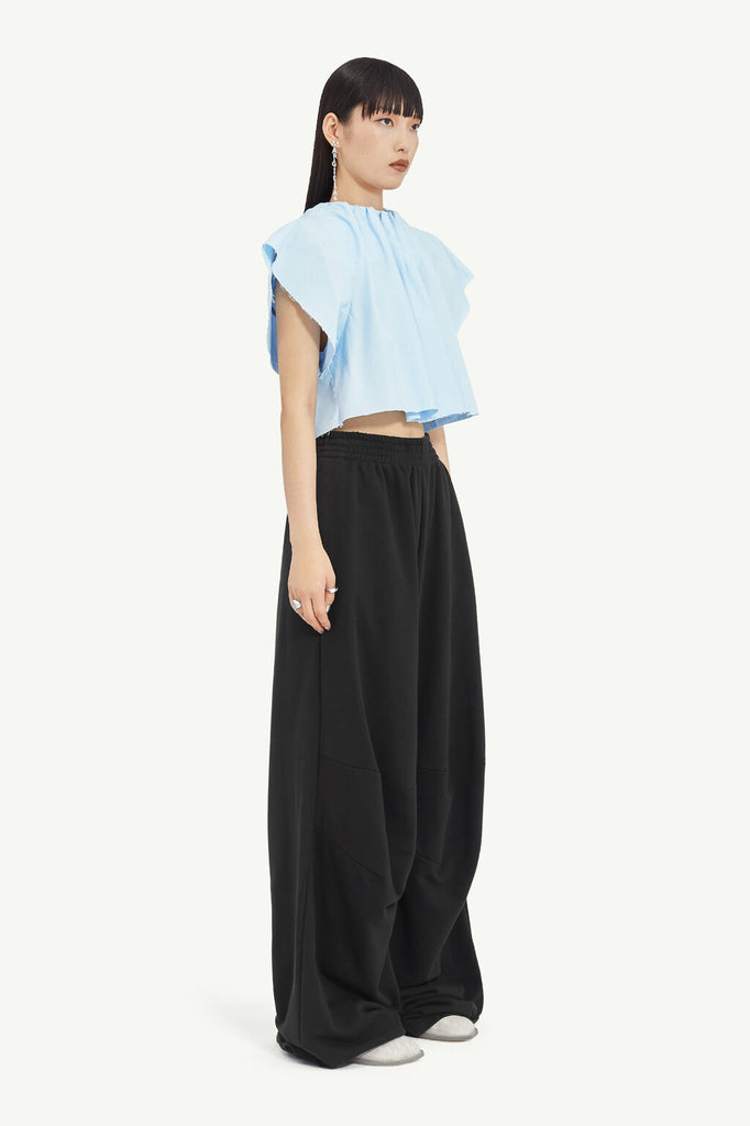 Cropped cotton top