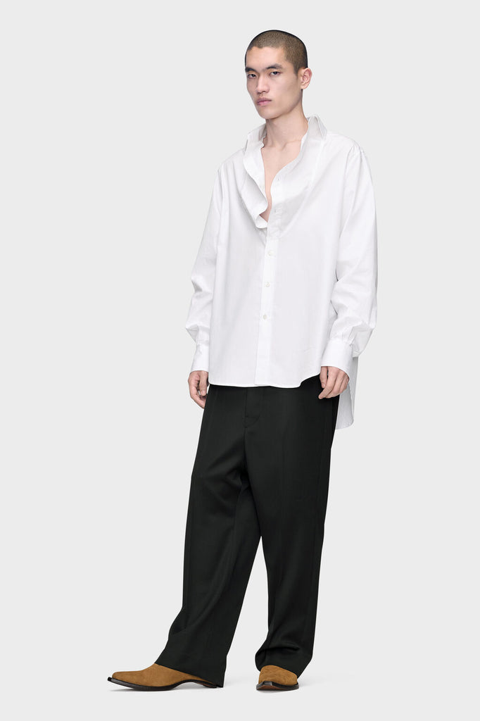 Folded Collar Cotton Shirt
