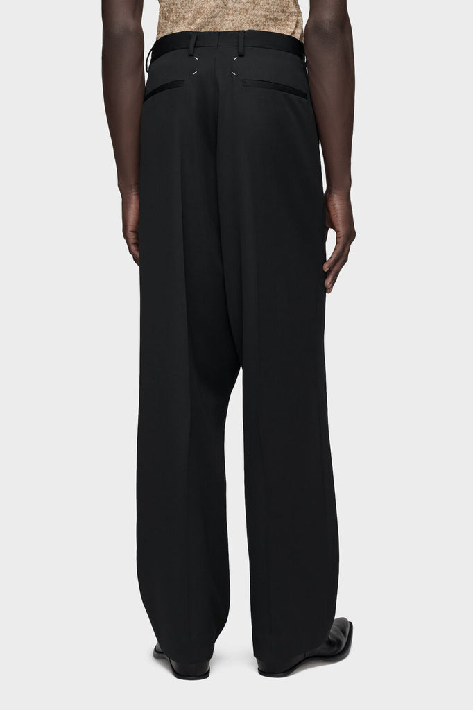 Dropped-Rise Wool Trousers