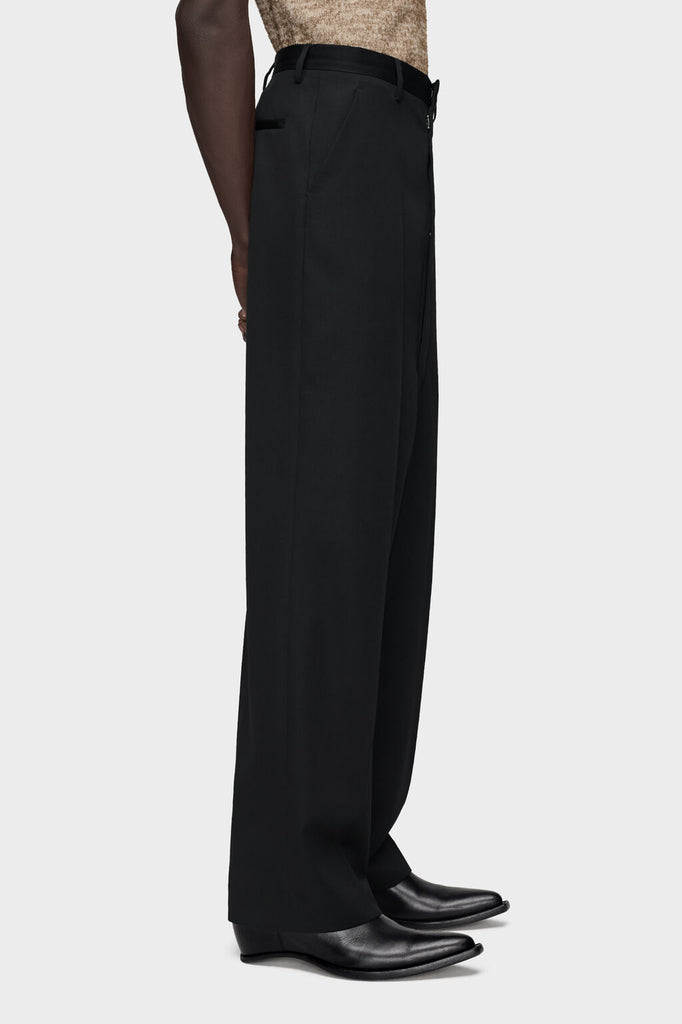 Dropped-Rise Wool Trousers