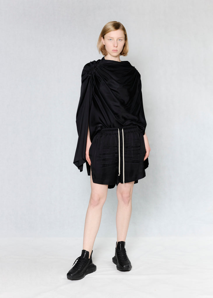 Draped cape tunic blouse