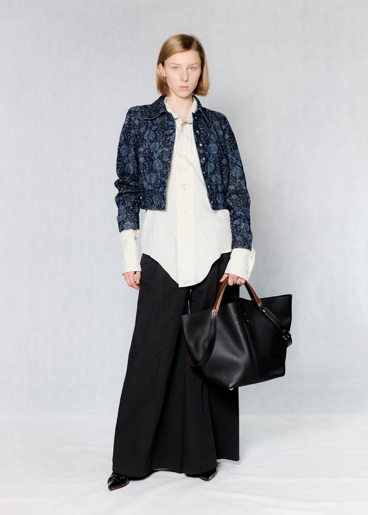 Pleated wide trousers