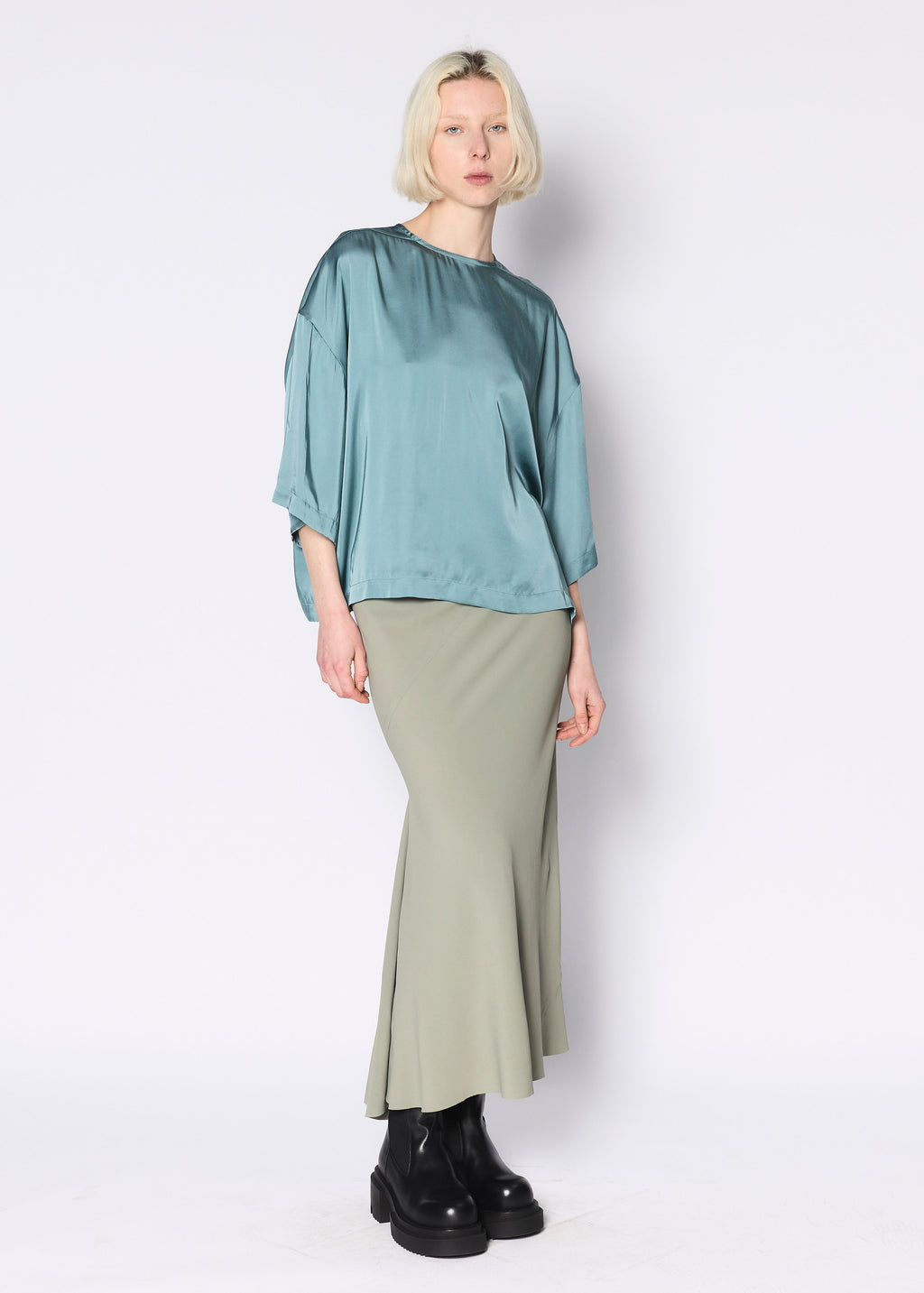 Calf biais skirt