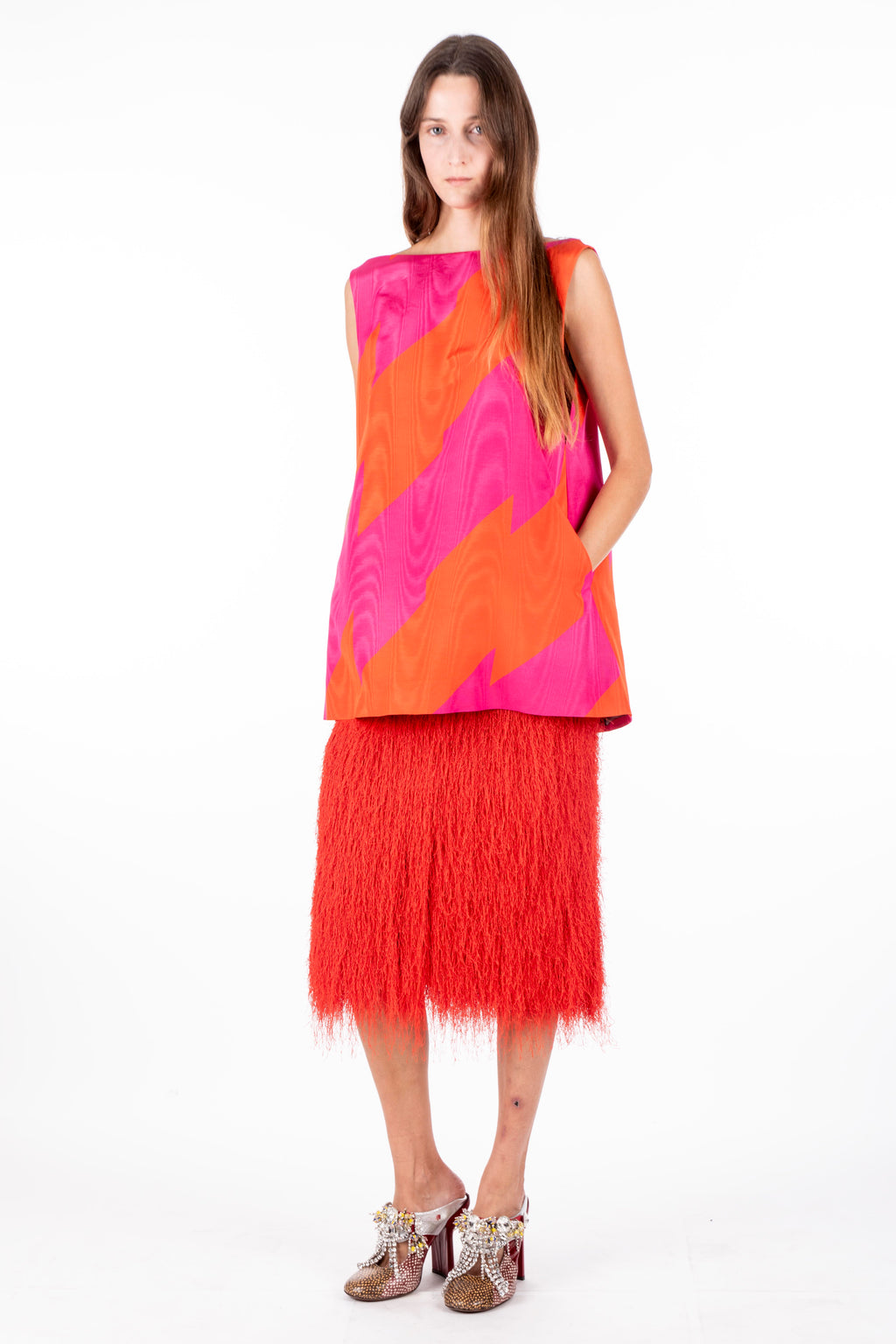 Sokna fringed skirt