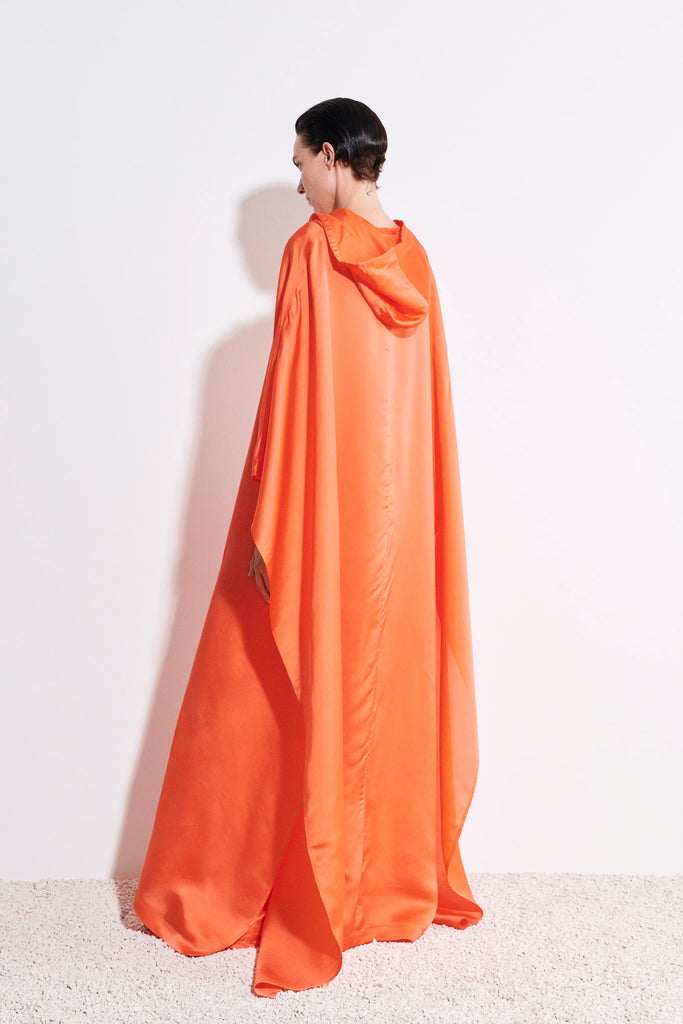 Coral cape outlet dress