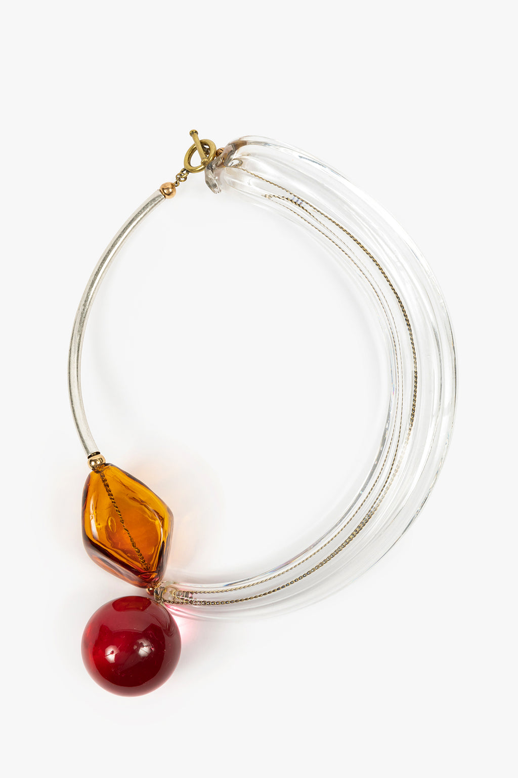 Hand blown glass necklace