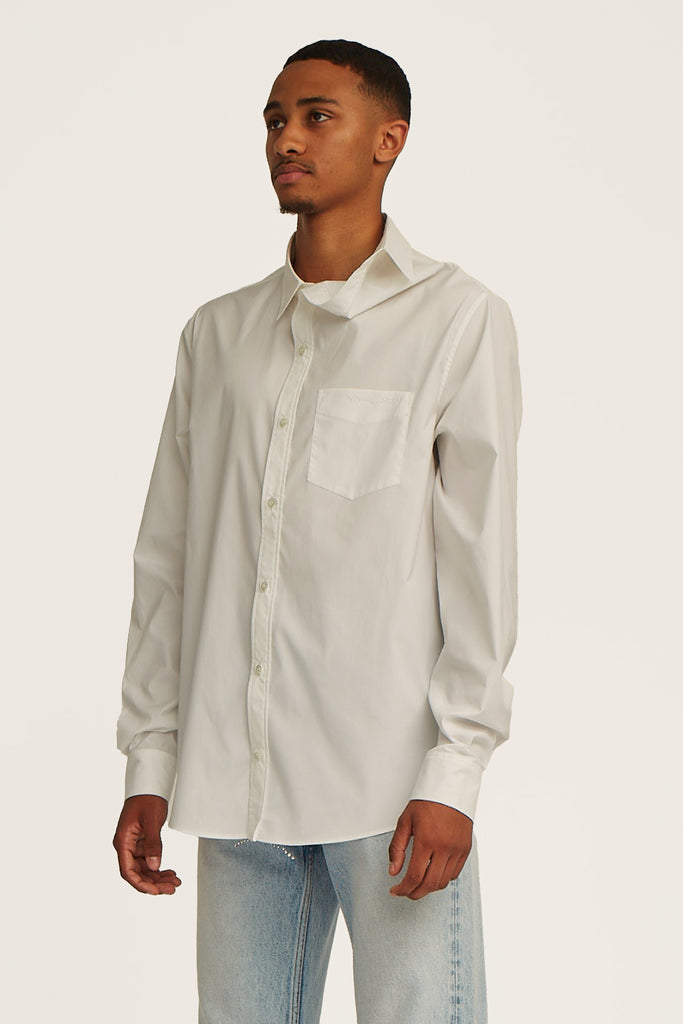 Classic asymmetric colar shirt