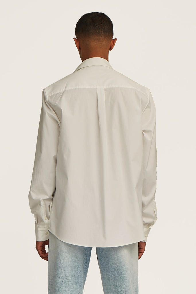 Classic asymmetric colar shirt