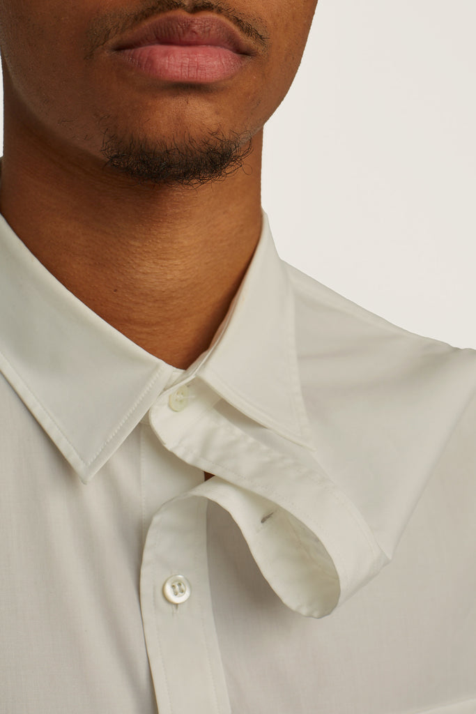 Classic asymmetric colar shirt